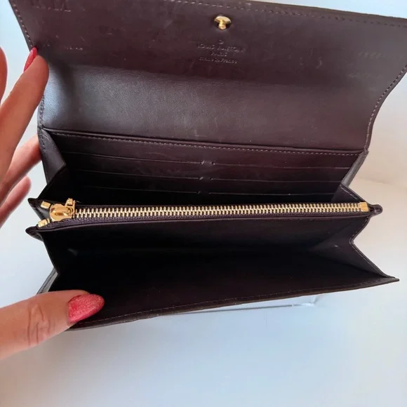 Louis Vuitton Vernis Sarah Wallet Amarante Burgundy w/Box and dust bag Full Set - Picture 15 of 16